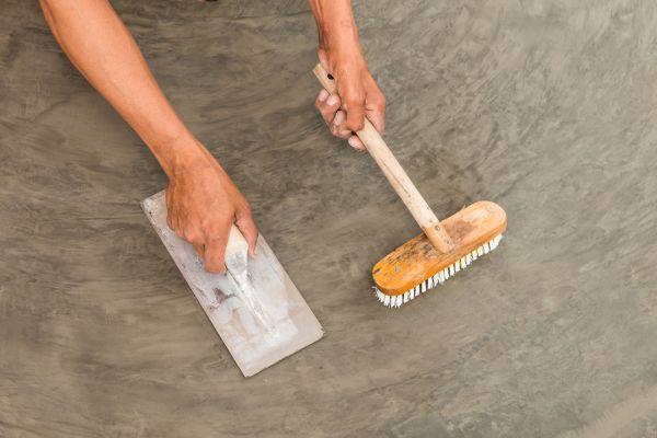 Driveway Concrete Staining in Greenville
