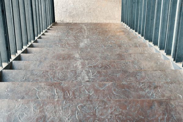Concrete Stair Stamping in Greenville